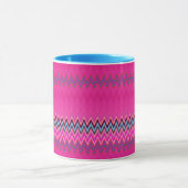 Magenta en Blue Zigzag Mok (Midden)