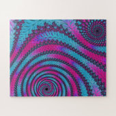 Magenta en Cyaan Spiral Legpuzzel (Horizontaal)