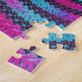 Magenta en Cyaan Spiral Legpuzzel (Zijkant)