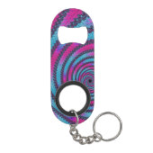 Magenta en Cyaan Spiral Mini Flessenopener (Achterkant)
