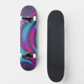Magenta en Cyaan Spiral Persoonlijk Skateboard (Voorkant)
