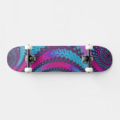 Magenta en Cyaan Spiral Persoonlijk Skateboard (Horizontaal)