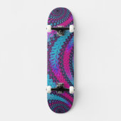 Magenta en Cyaan Spiral Persoonlijk Skateboard (Voorkant)
