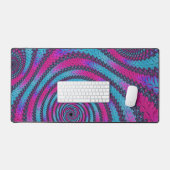 Magenta en Cyan Spiraal Bureaumat (Keyboard & Muis)