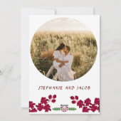 MAGENTA EN GEEL BLOEMIG BEWAREN DE DATUM KAART (Achterkant)