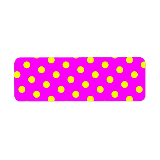 Magenta en Gele Stippen Etiket (Voorkant)