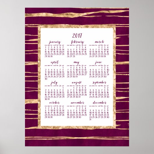 Magenta en Gold Foil Poster 2017 (Voorkant)