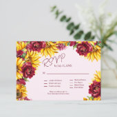 Magenta en Golden Yellow Wedding QR-code RSVP (Staand voorkant)