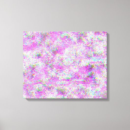 Magenta en golvende glitch canvas afdruk (Voorkant)