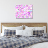 Magenta en golvende glitch canvas afdruk (Insitu (Slaapkamer))