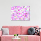 Magenta en golvende glitch canvas afdruk (Insitu (Woonkamer))