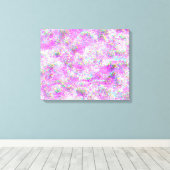 Magenta en golvende glitch canvas afdruk (Insitu (Houten vloer))