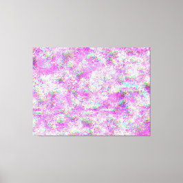 Magenta en golvende glitch canvas afdruk