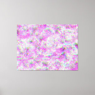 Magenta en golvende glitch canvas afdruk