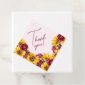 Magenta en Gouden Geel Bedankjes Labels (In situ)