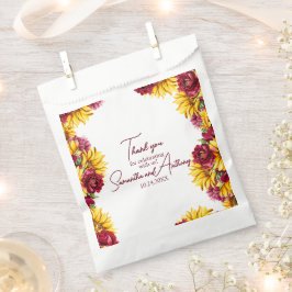 Magenta en Gouden Gele bruiloft Bedankzakje