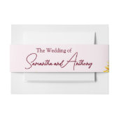 Magenta en Gouden Gele bruiloft Uitnodigingen Wikkel (Voorkant Voorbeeld)