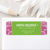 Magenta en Green - kerstlabels Etiket (Insitu)