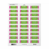 Magenta en Green - kerstlabels Etiket (Full Sheet)