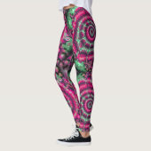 Magenta en groene caleidoscoop leggings (Links)