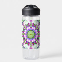 Magenta en groene Mandala waterfles