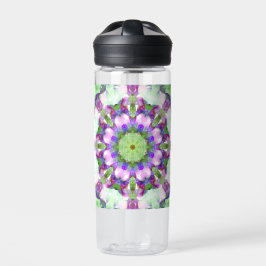 Magenta en groene Mandala waterfles