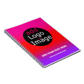 Magenta en Paarse  bedrijfsgradiënt Notitieboek (Rechterzijde)