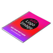 Magenta en Paarse  bedrijfsgradiënt Notitieboek (Linkerzijde)