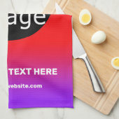 Magenta en Paarse  bedrijfsgradiënt Theedoek (Quarter Fold)