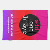 Magenta en Paarse  bedrijfsgradiënt Theedoek (Horizontaal)