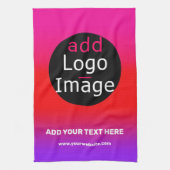 Magenta en Paarse bedrijfsgradiënt Theedoek (Verticaal)