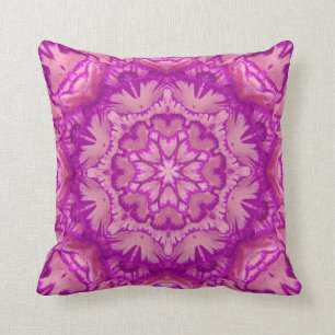 Magenta en roze Victoriaans Floral Kussen