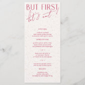 Magenta- en textuurmenu Modern minimal Menu (Voorkant)