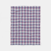 Magenta en Turquoise Blue Plays Pattern Fleece Deken (Voorkant)