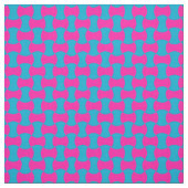 Magenta en Turquoise Islamic Geometric Pattern Stof (Swatch)