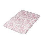 Magenta en White Easter Bunnies and Eggs Bath Mat (Gekanteld)