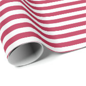 Magenta en White Narrow Stripes Cadeaupapier (Rol Hoek)