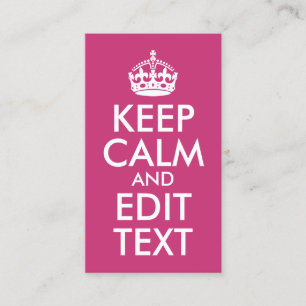 Magenta en Wit houden Calm en geven Tekst uit Visitekaartje