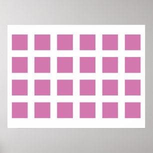 Magenta en wit Stippen met optische illusie uitste Poster