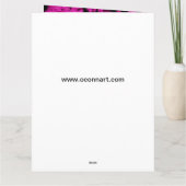 Magenta en zwart damast zoet zestien kaart (Achterkant)