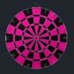 Magenta en zwart dartbord<br><div class="desc">Magenta- en zwarte-dart-kaart</div>