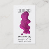 Magenta Eyes bloemen Visitekaartje (Achterkant)