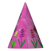 Magenta Fairy en Unicorn Birthday Pet Feesthoedjes (Achterkant)