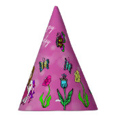 Magenta Fairy en Unicorn Birthday Pet Feesthoedjes (Rechts)