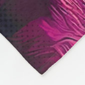 Magenta Fantasy Horses in Cartoon Dot Fleece Deken (Hoek)