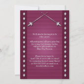 Magenta Fencing Birthday Party Invitation Kaart (Achterkant)