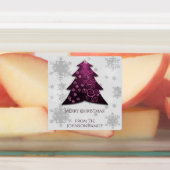 Magenta Festive kerstboom-label Labels (Aangebracht)