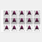 Magenta Festive kerstboom-label Labels (Vel)