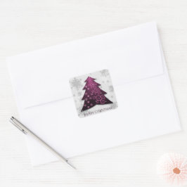 Magenta Festive kerstboom Sticker