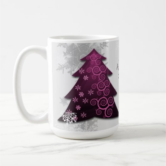 Magenta Festive kerstboomkoffie Mok (Links)
